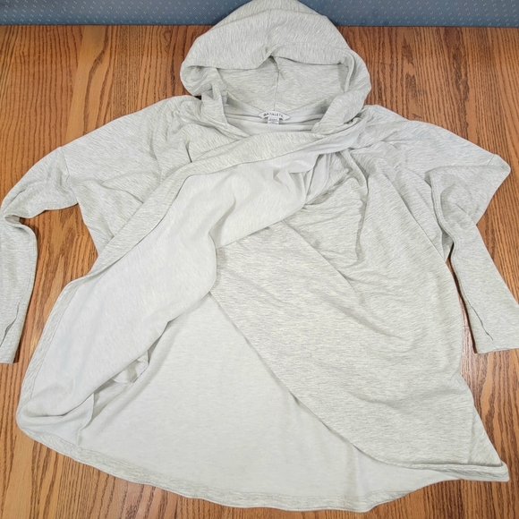Athleta Purana Wrap Sweatshirt Womens Large Gray Pullover Hoodie Sweater YOGA - Picture 9 of 11